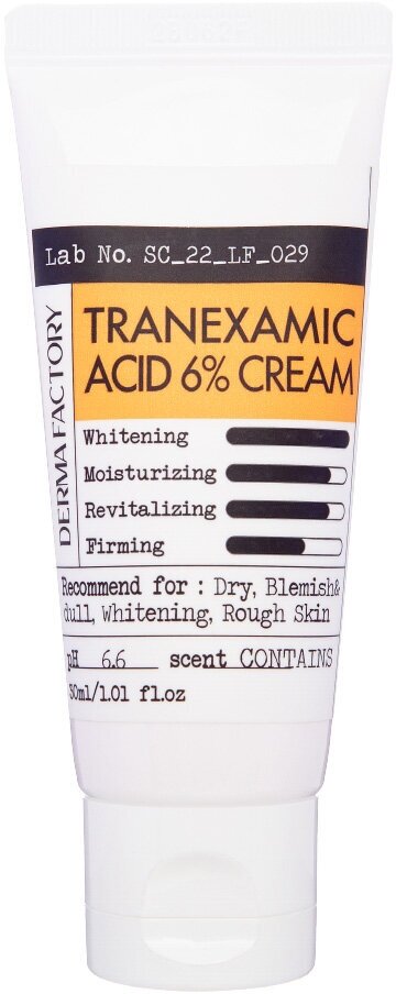 Derma Factory Крем с 6% транексамовой кислотой - Tranexamic acid 6% cream, 30мл