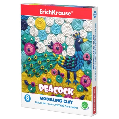 Пластилин ErichKrause Peacock, 55888 8 цв.