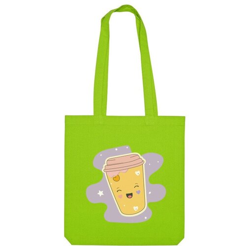 Сумка шоппер Us Basic, зеленый сумка кофейный кот бежевый
