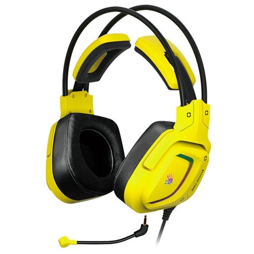 Наушники A4Tech Bloody G575 Punk Yellow-Black koss sb 45 usb частотный диапазон 18 гц 20 кгц чувствительность 103 дб сопротивление 100 ом usb штекер