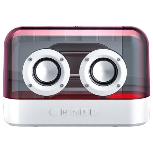 Портативная колонка Yayunshi K9 с сабвуфером и подсветкой белая 404100₽