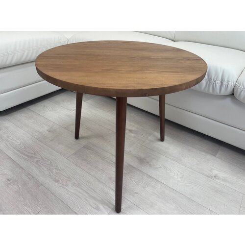 Журнальный столик с деревянной столешницей и ножками в гостиную комнату и офис интерьерная мебель в спальню к кровати, на балкон, для дома и дачи