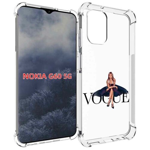 Чехол MyPads Вог-девушка женский для Nokia G60 5G задняя-панель-накладка-бампер