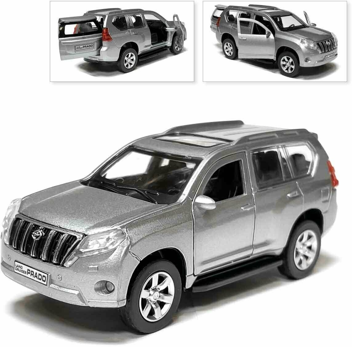 Машина металлическая Технопарк Toyota Prado инерционная открывающиеся двери, 12 см - фото №9