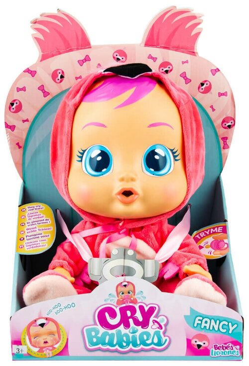 Кукла-пупс плачущий младенец Cry Babies Фламинго