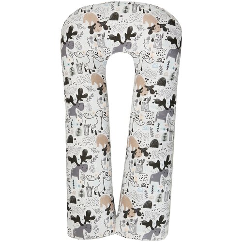 фото Наволочка к подушке для беременных amarobaby u-образная 340х35 (лосята)