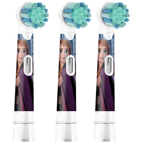 Набор насадок Oral-B Kids Frozen для ирригатора и электрической щетки, синий, 3 шт. зарядное устройство для электрической зубной щетки oral b 100 240 в