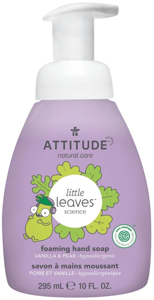 ATTITUDE little leaves Пенящееся детское мыло для рук Ваниль и Груша 295 мл