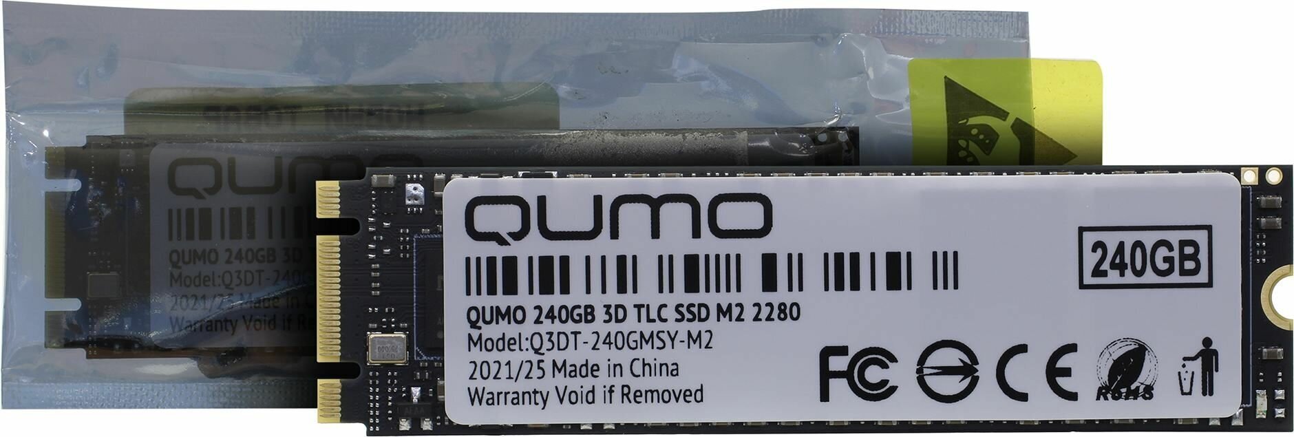 Внутренний SSD-накопитель Qumo Novation 240GB, M.2 2280, SATA-III, 3D TLC, Черный Q3DT-240GMSY-M2 OEM - фото №5