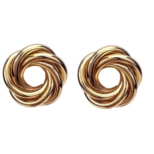 Серьги , бижутерный сплав, золотой