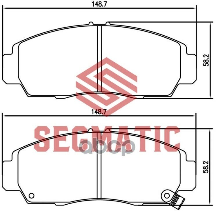 Колодка Торм Диск Пер Honda Civic 1.8 2005-2012, Honda Stream 1.7 2001-, Honda Civic 1.8 2012- SEGMATIC арт. SGBP2610