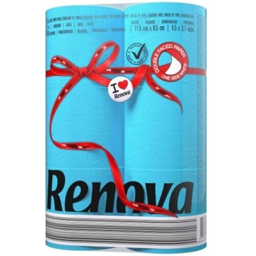 Туалетная бумага Renova Red Label Blue двухслойная 6 рул.