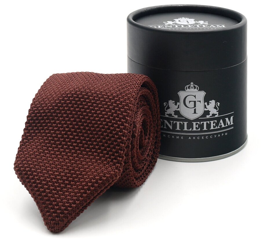 Галстук GENTLETEAM, коричневый