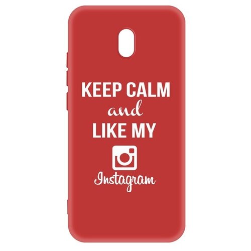 фото Чехол-накладка krutoff silicone case instagram для xiaomi redmi 8a (красный) krutoff group