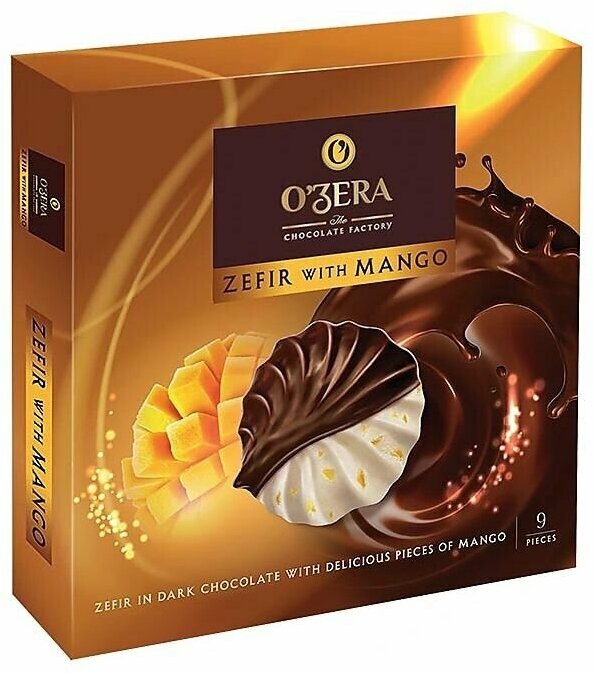 OZera, зефир в шоколаде с манго, 270 г