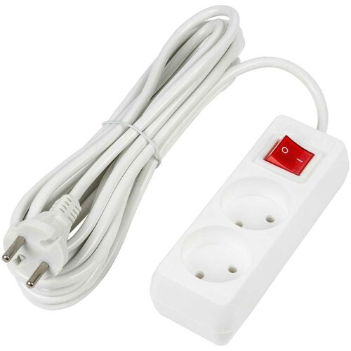 Удлинитель Uniel Ultra 2гн х 5м б/з S CU2 5B White UL 00009993