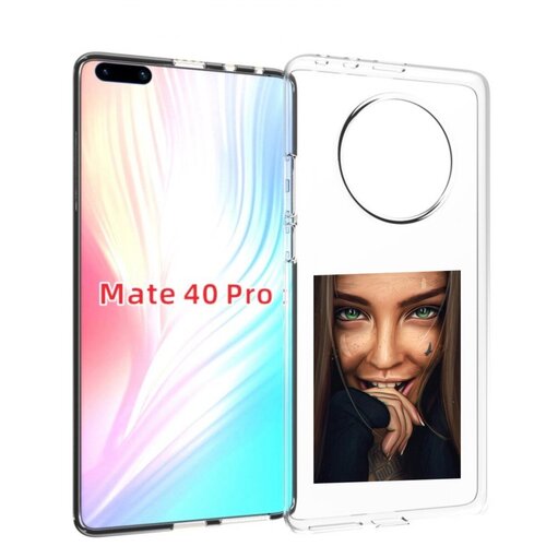 Чехол MyPads девушка улыбается женский для Huawei Mate 40 Pro (NOH-NX9) задняя-панель-накладка-бампер чехол mypads обезьяна улыбается для huawei mate 10 pro задняя панель накладка бампер