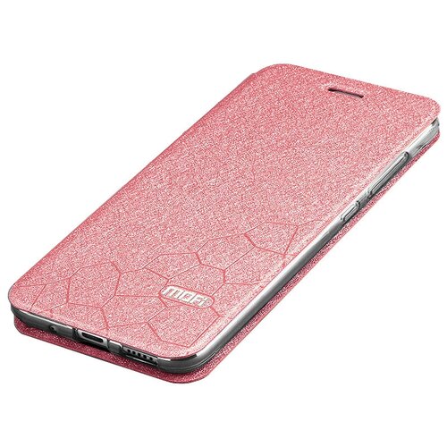 фото Чехол-книжка mypads для huawei honor 7a pro с мульти-подставкой на жёсткой металлической основе розовое золото