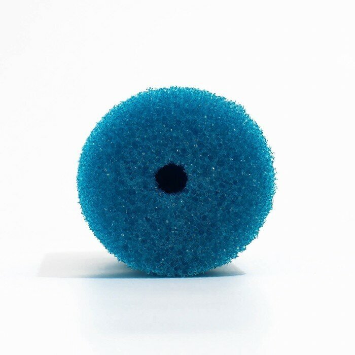Губка круглая № 4, крупнопористая, 8 х 8 х 16 см, синяя 7112432