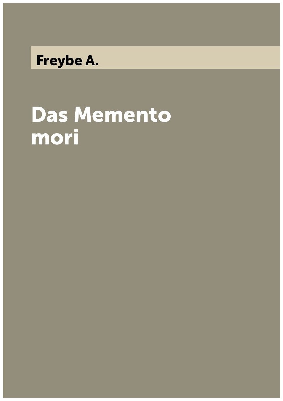 Das Memento mori