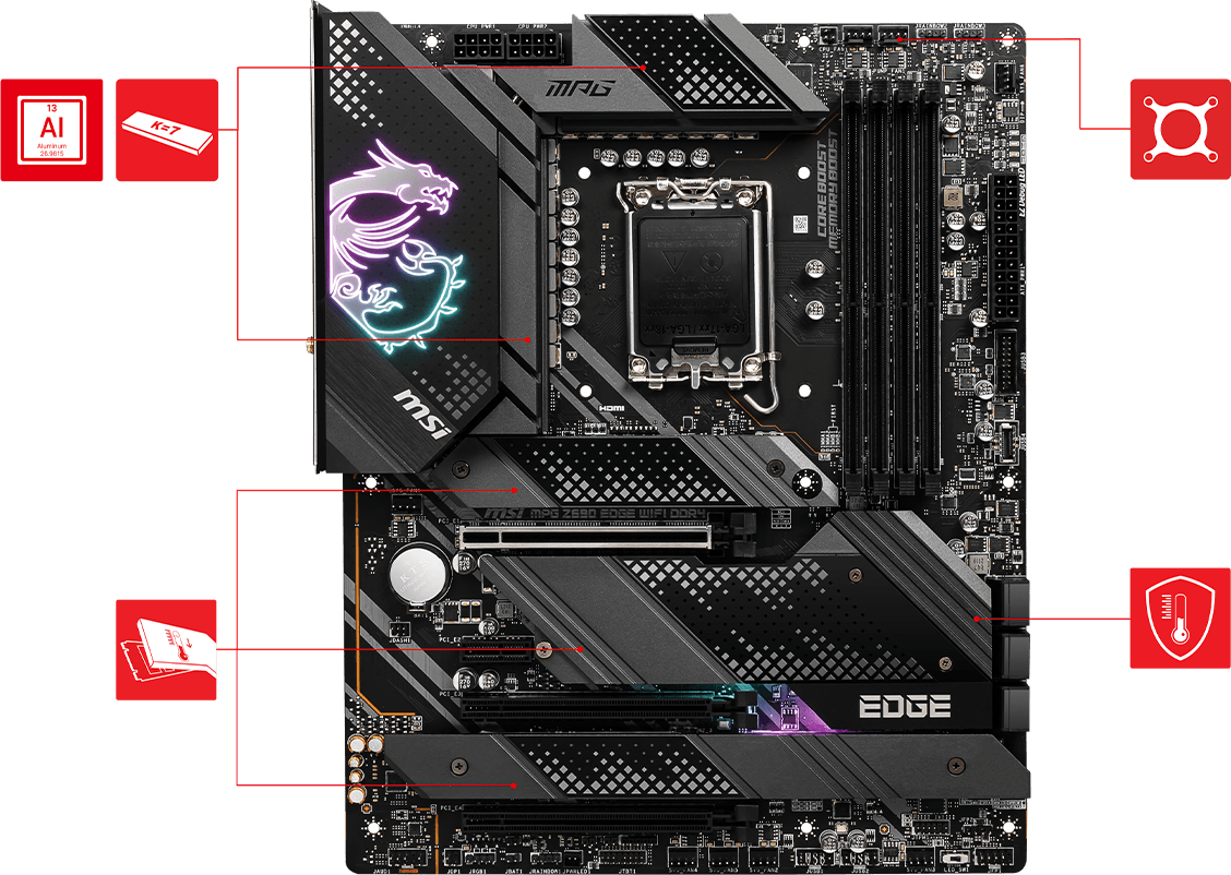 Материнская плата MSI MPG Z690 EDGE WIFI DDR4 — фото 1