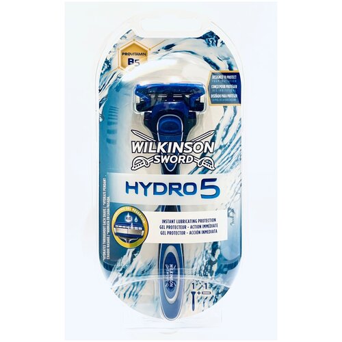 Wilkinson Sword Бритвенный станок Wilkinson Sword Hydro 5 (c 1 кассетой) с подставкой. wilkinson sword бритвенный станок wilkinson sword hydro 5 c 1 кассетой с подставкой