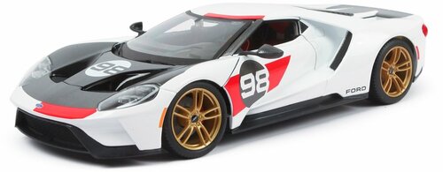 Maisto Машинка металлическая Ford GT Heritage 2021, 1:18, белая