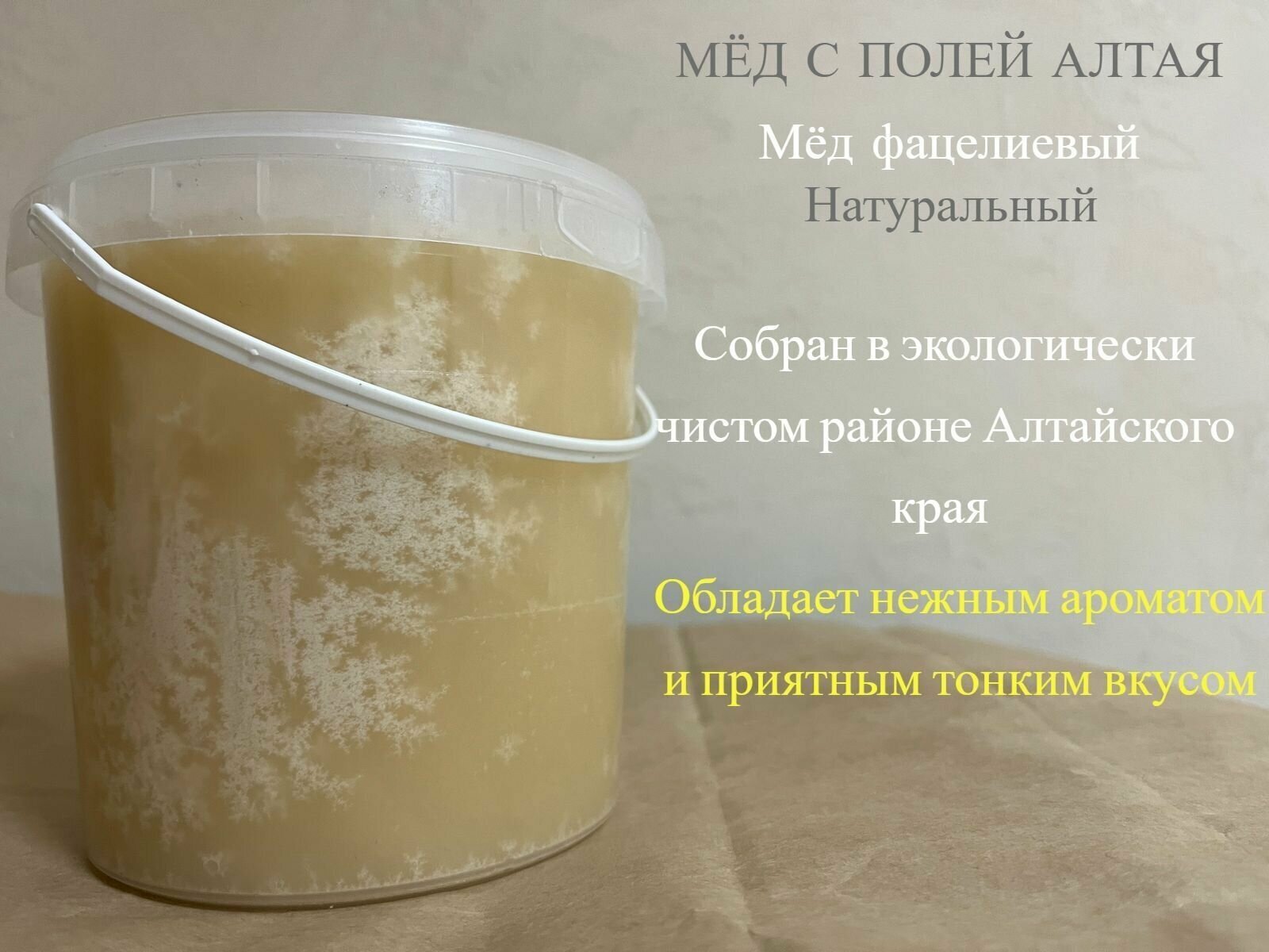 Мёд фацелиевый 1400г/Алтайский мёд - фотография № 2