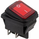 Выключатель клавишный Rexant красный с подсветкой - изображение