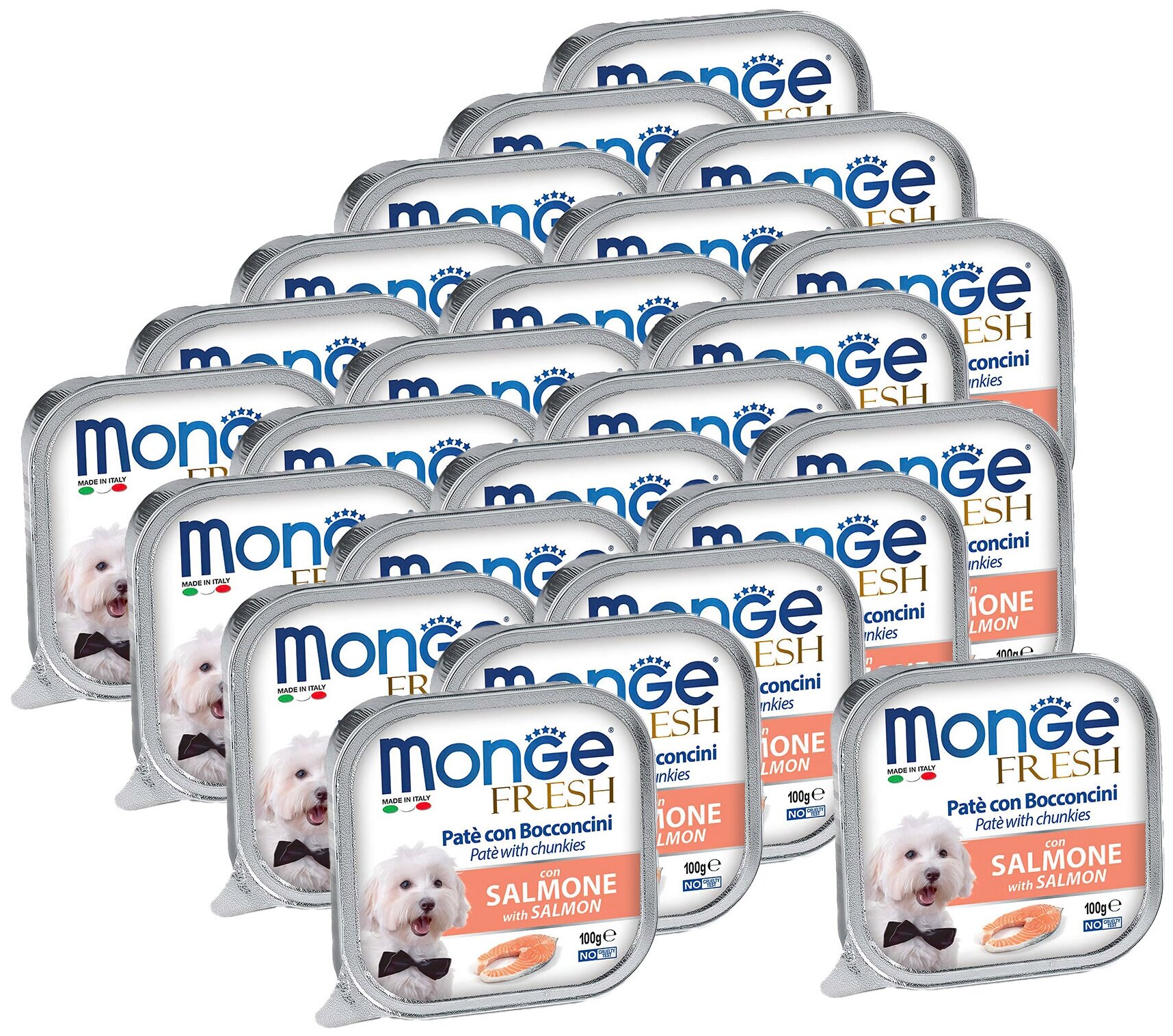     Monge Dog Fresh PATE e BOCCONCINI con SALMONE, , 24 .  100 