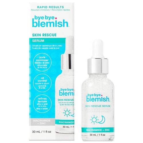 Сыворотка для лица BYE BYE BLEMISH дневная и ночная с ниацинамидом и цинком (против несовершенств кожи) 30 мл