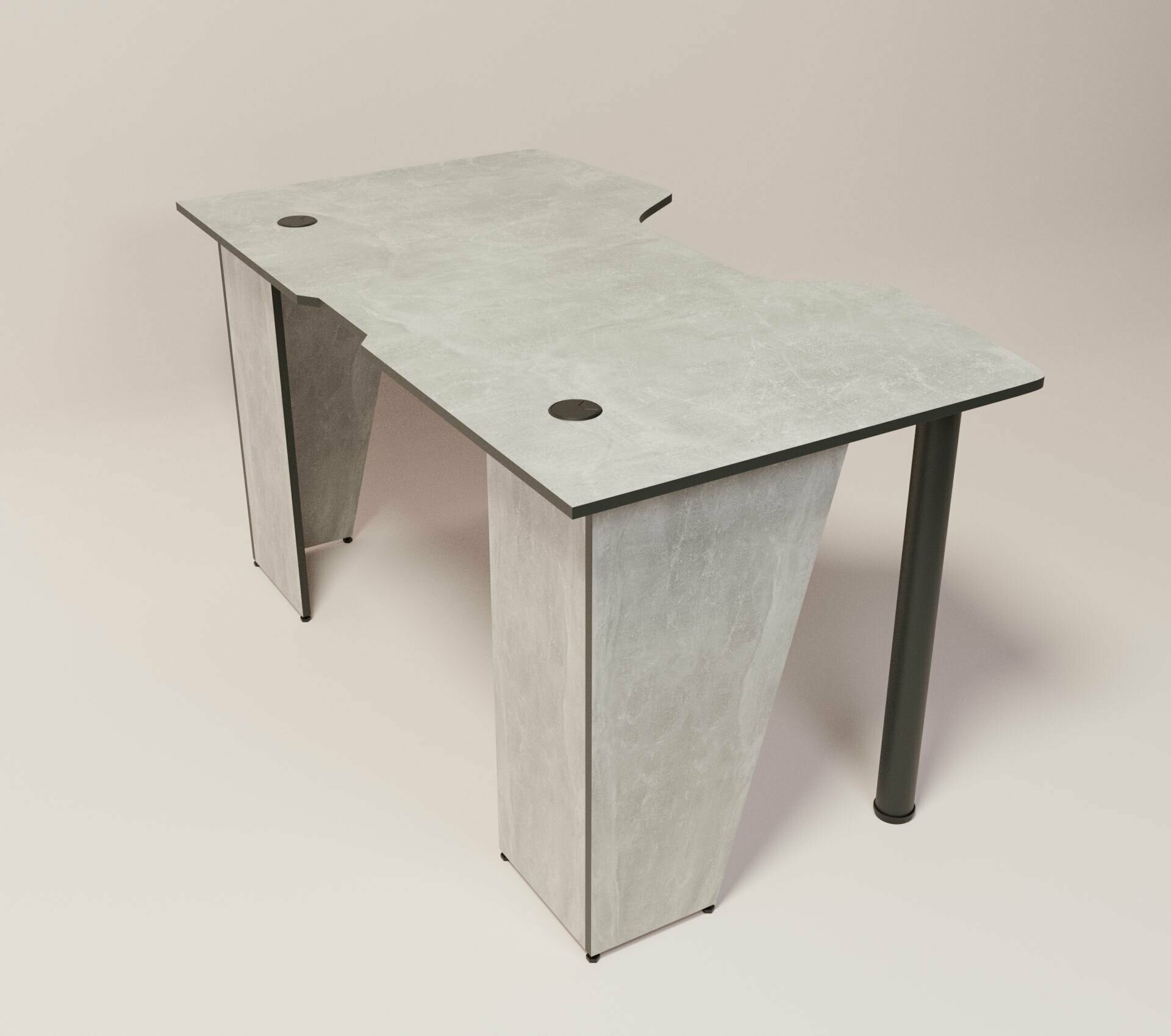 Игровой компьютерный стол FPS 140х78х73 Серый (бетон)