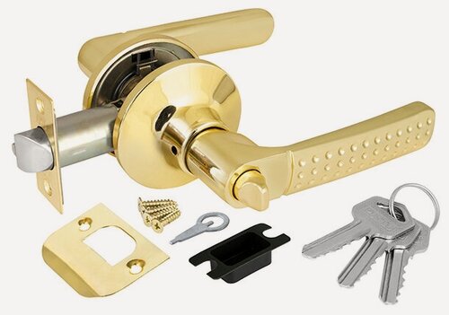 Изображение товара Ручка защелка 6026 PB-E (кл./фик.) золото