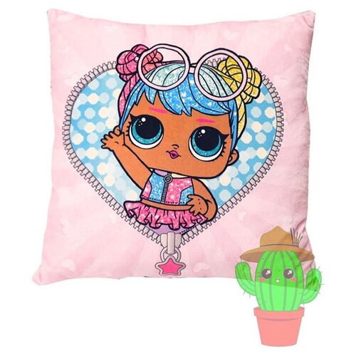 Детская декоративная ,плюшевая подушка с любимой куклой ЛОЛ для маленькой принцессы