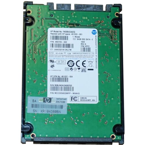 Твердотельный накопитель HP 64 ГБ SATA FK0064CAAZQ 947800₽