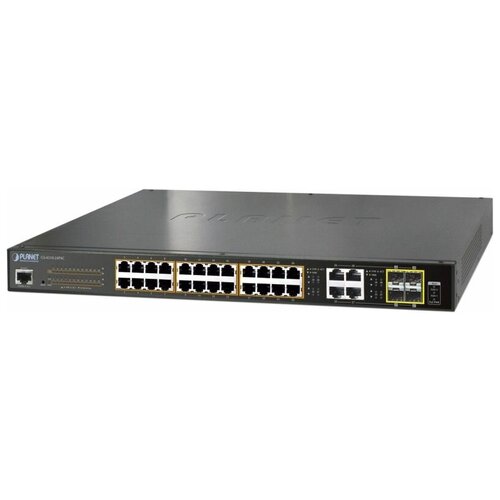 Коммутатор PLANET GS-4210-24P4C IPv6IPv4 24-Port Managed 8023at POE Gigabit Ethernet Switch 4-Port Gigabit Combo TPSFP 220W 7300200₽
