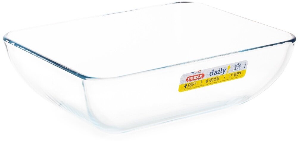 Блюдо для запекания и выпечки DAILY 22x17x6см прямоугольное PYREX 342B000/3049 - фото №3
