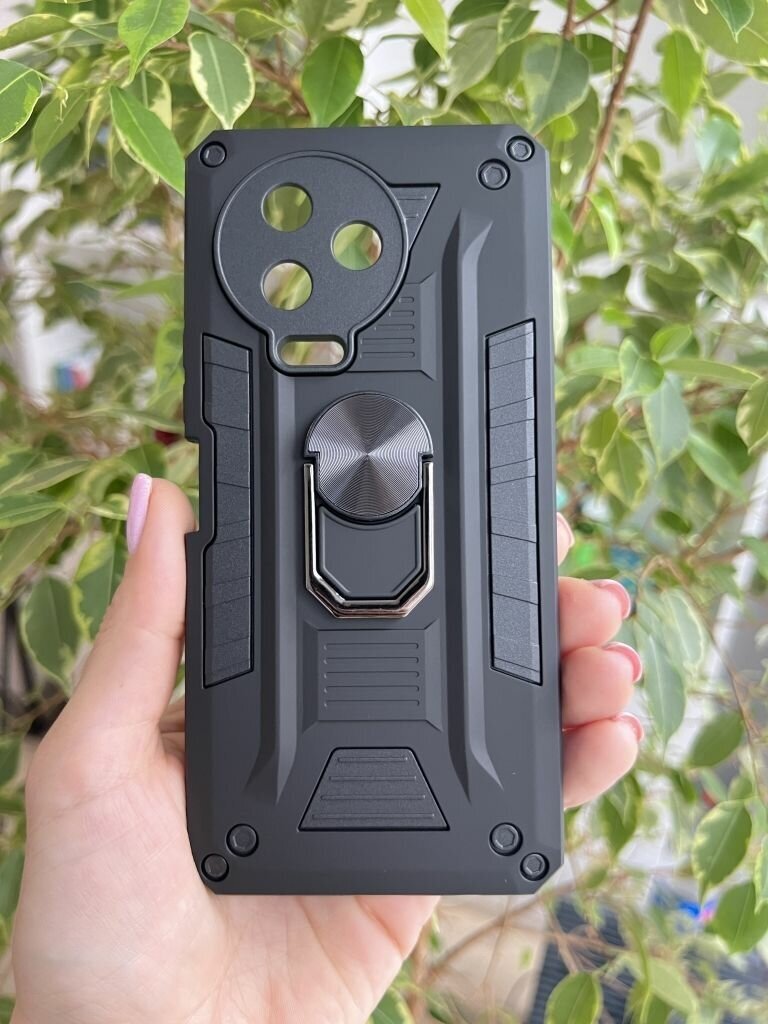 Чехол противоударный для Infinix Note 12 Pro и Note 12 2023 / Инфиникс Нот 12 Про и Нот 12 2023 military (Черный)