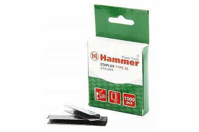 Скобы Hammer 215-001 тип 28 для степлера, 12 мм - фотография № 3