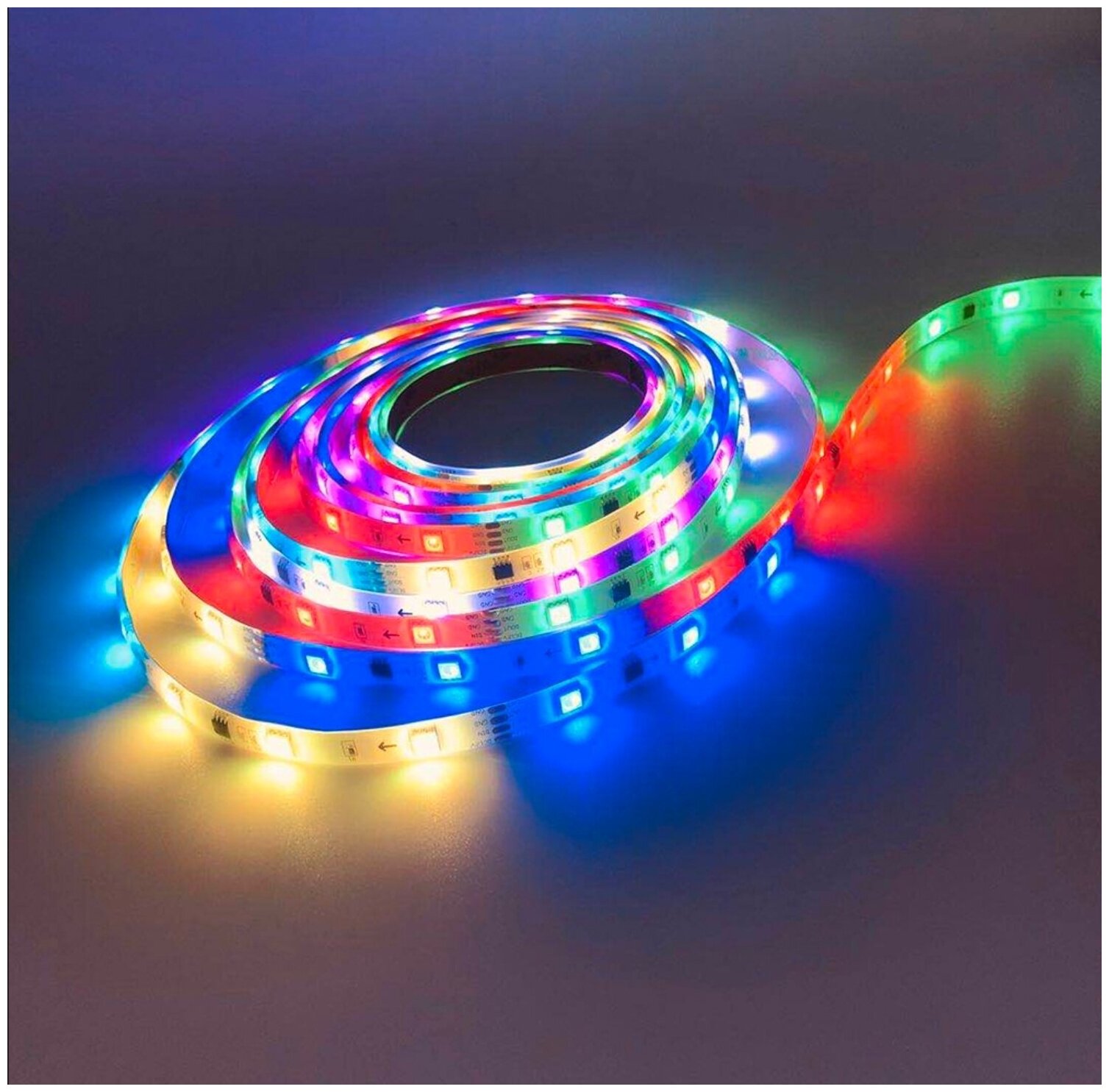 Светодиодная лента с пультом разноцветная многорежимная 5 метров RGB Led, Комплект для светодиодной подсветки 5м Led Store - фотография № 9