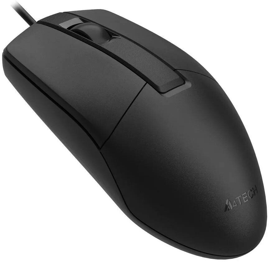 Мышь A4TECH, мышь оптическая, мышь проводная, USB, мышь 1200 dpi, мышь черного цвета