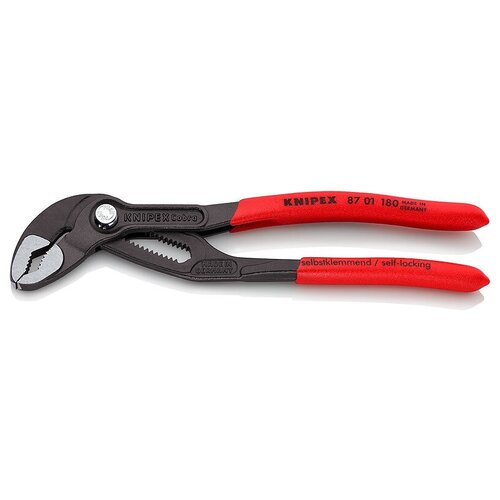 Клещи переставные KNIPEX COBRA® зев 42 мм, длина 180 мм, фосфатированные, обливные ручки, SB нож 50мм 98 52 sb – knipex – 4003773030287