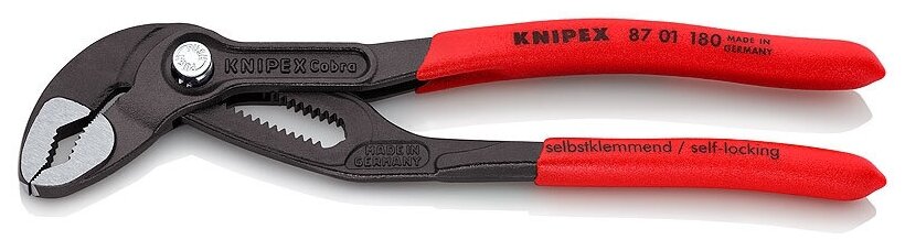 Клещи переставные KNIPEX COBRA® зев 42 мм длина 180 мм фосфатированные обливные ручки SB