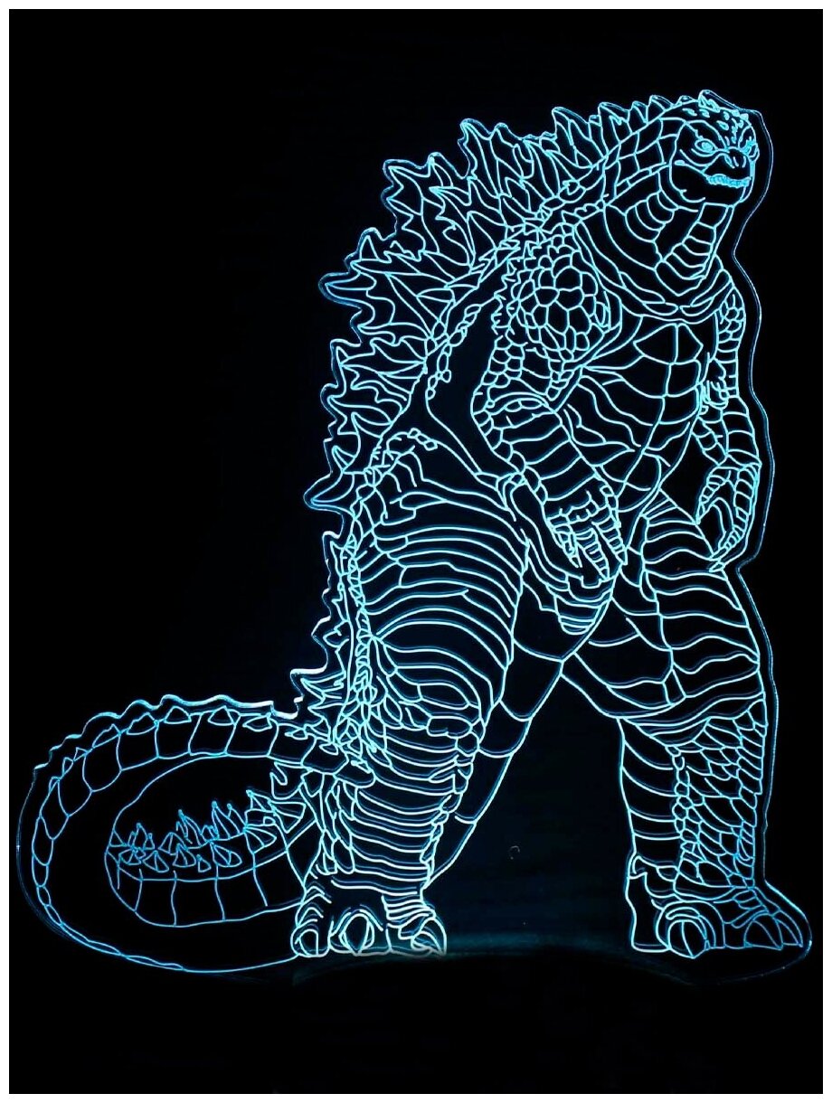 Настольный 3D-ночник Годзилла Godzilla (usb, 22 см) - фотография № 2