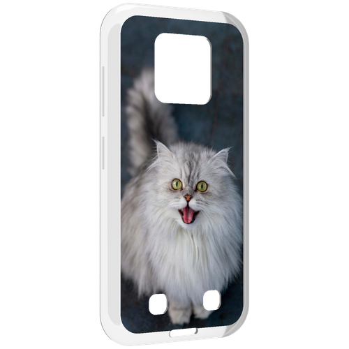 Чехол MyPads порода кошки британская длинная для Oukitel WP18 задняя-панель-накладка-бампер