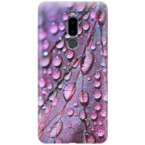 фото Re:pa накладка transparent для meizu note 8 с принтом "лист в каплях"