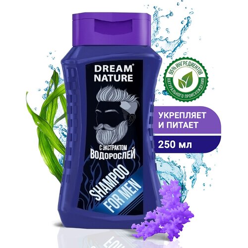 Шампунь для волос мужской Dream Nature с экстрактом водорослей, 250 мл dream nature шампунь для волос мужской с экстрактом водорослей 250 мл