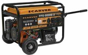 Генератор CARVER PPG- 8000E-3 (LT-190F, 6,0/6,5кВт,220/380В, бак25л, эл. ст, колеса/рук, медь)