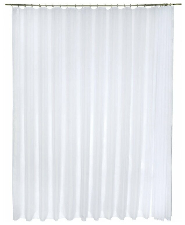 Штора тюль на ленте Inspire Polyone White 500х280 см цвет белый