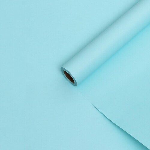 Пленка для цветов тонированная, матовая, голубой, 0,5 х 10 м ±1 см, 65 мкм